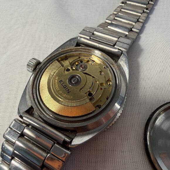 1960s ELGIN Diver Automatic Wristwatch 17 Jewels Day/Date Pepsi Bezel main image 16